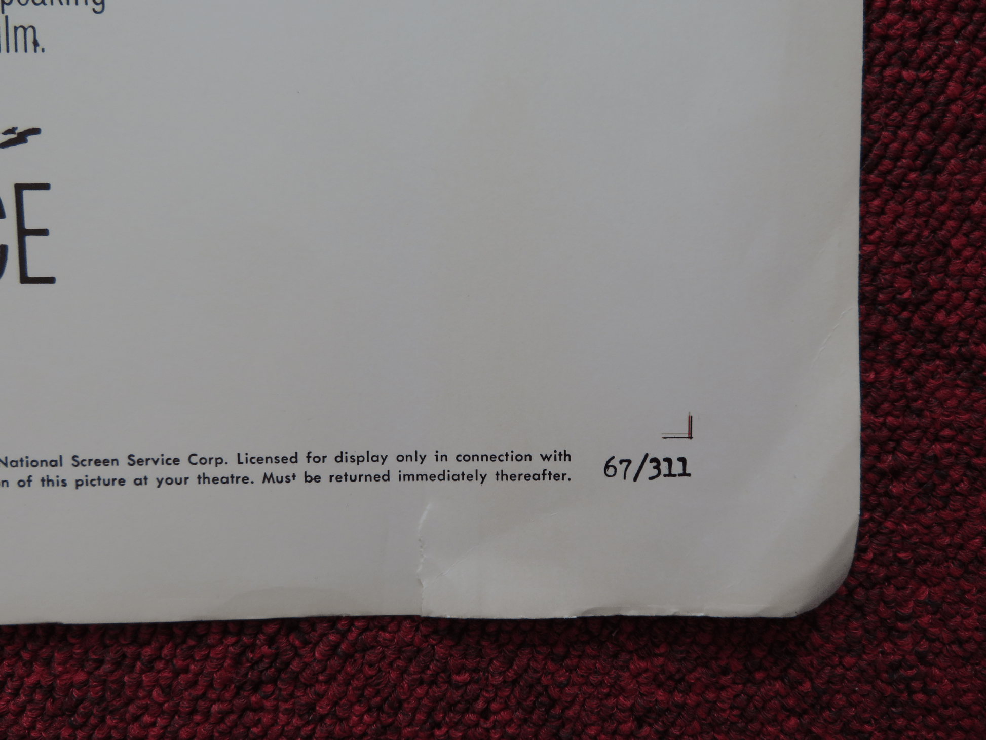 TWO WEEKS IN SEPTEMBER US HALF SHEET (22"x 28") POSTER BRIGITTE BARDOT 1966 Rendezvous Cinema Movie posters