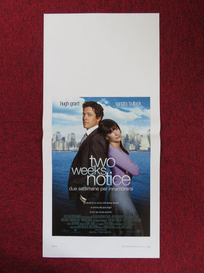 TWO WEEKS NOTICE ITALIAN LOCANDINA (27.5"x13") POSTER H GRANT S BULLOCK 2002 Movie posters