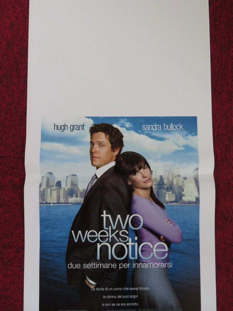 TWO WEEKS NOTICE ITALIAN LOCANDINA (27.5"x13") POSTER H GRANT S BULLOCK 2002 Movie posters