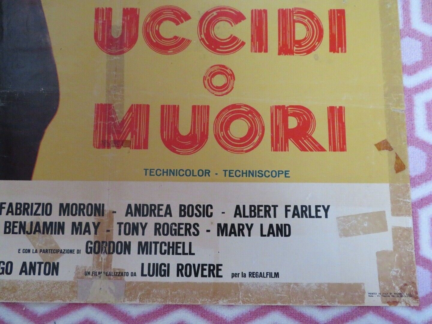 UCCIDI O MUORI / Kill or Be Killed ITALIAN FOGLIO POSTER ROBERT MARK 1966 Movie posters