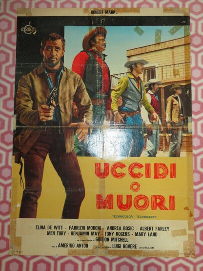 UCCIDI O MUORI / Kill or Be Killed ITALIAN FOGLIO POSTER ROBERT MARK 1966 Movie posters