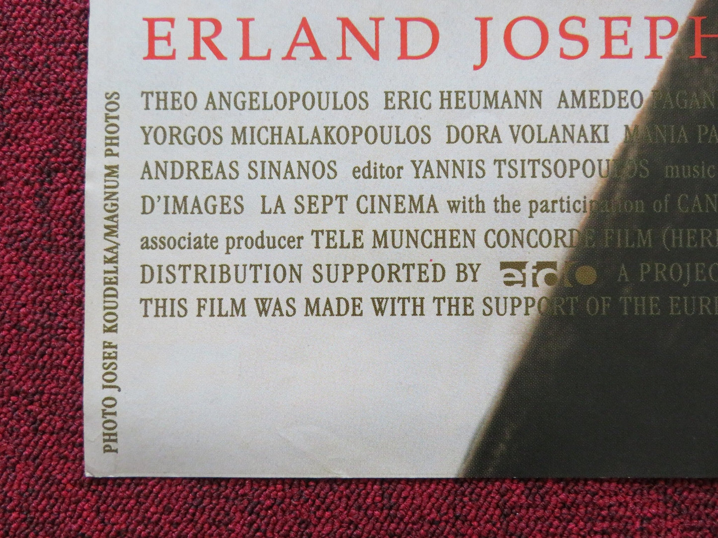 ULYSSES' GAZE UK QUAD POSTER FOLDED HARVEY KEITEL ERLAND JOSEPHSON 1995 Rendezvous Cinema Movie posters