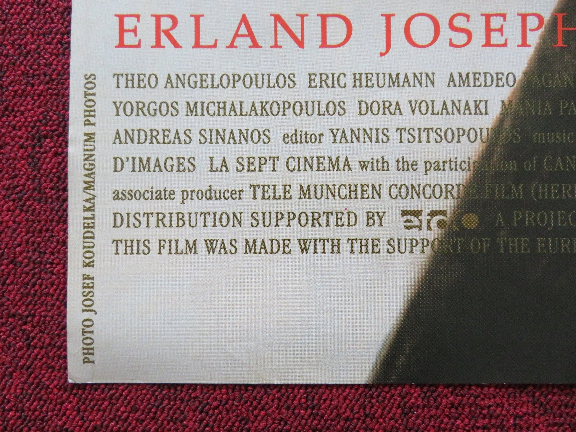 ULYSSES' GAZE UK QUAD POSTER FOLDED HARVEY KEITEL ERLAND JOSEPHSON 1995 Rendezvous Cinema Movie posters