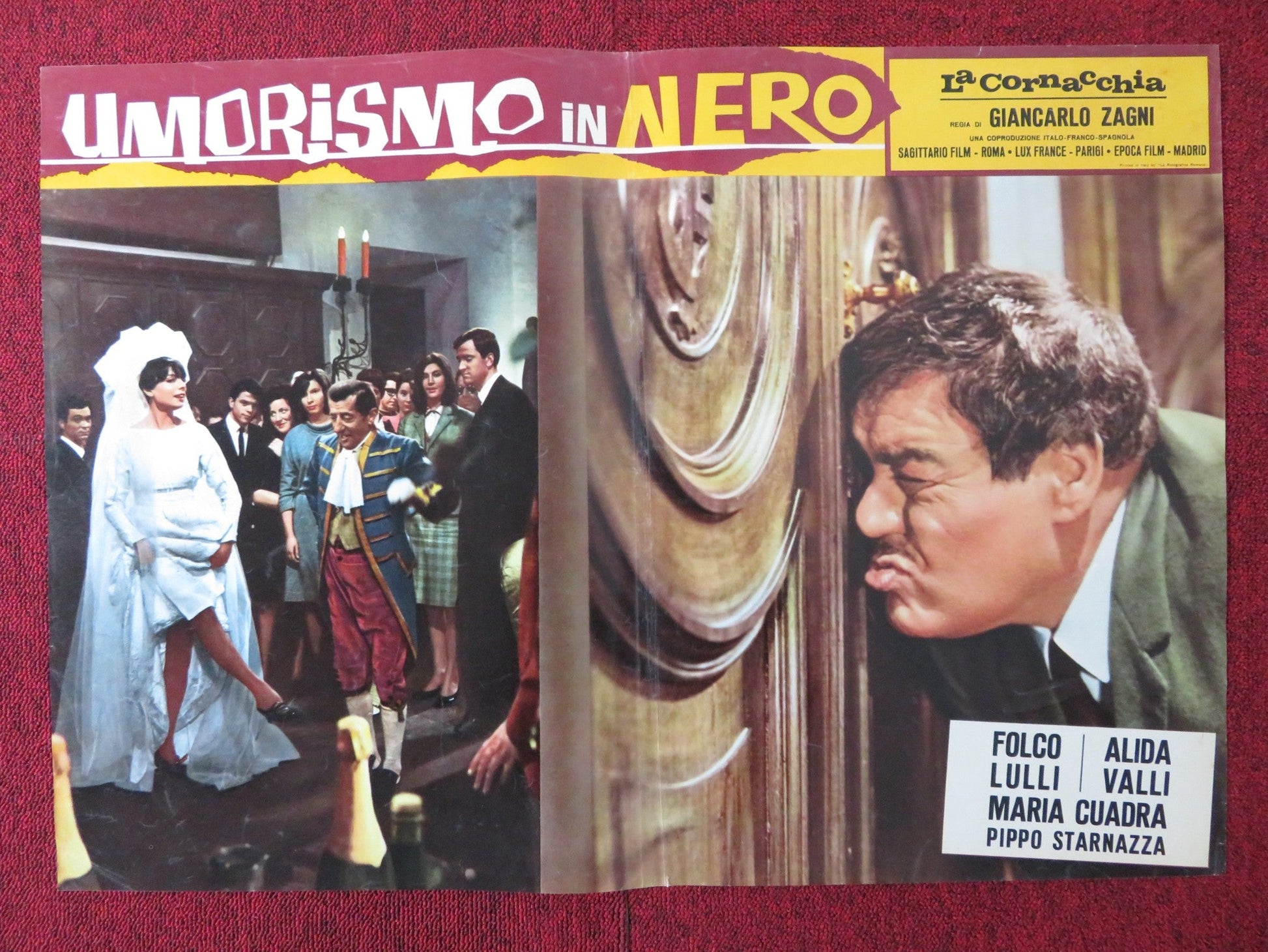UMORISMO IN NERO - D ITALIAN FOTOBUSTA POSTER SYLVIE PIERRE BRASSEUR 1965 Rendezvous Cinema Movie posters