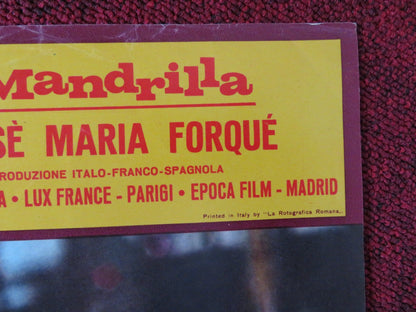 UMORISMO IN NERO - E ITALIAN FOTOBUSTA POSTER SYLVIE PIERRE BRASSEUR 1965 Rendezvous Cinema Movie posters