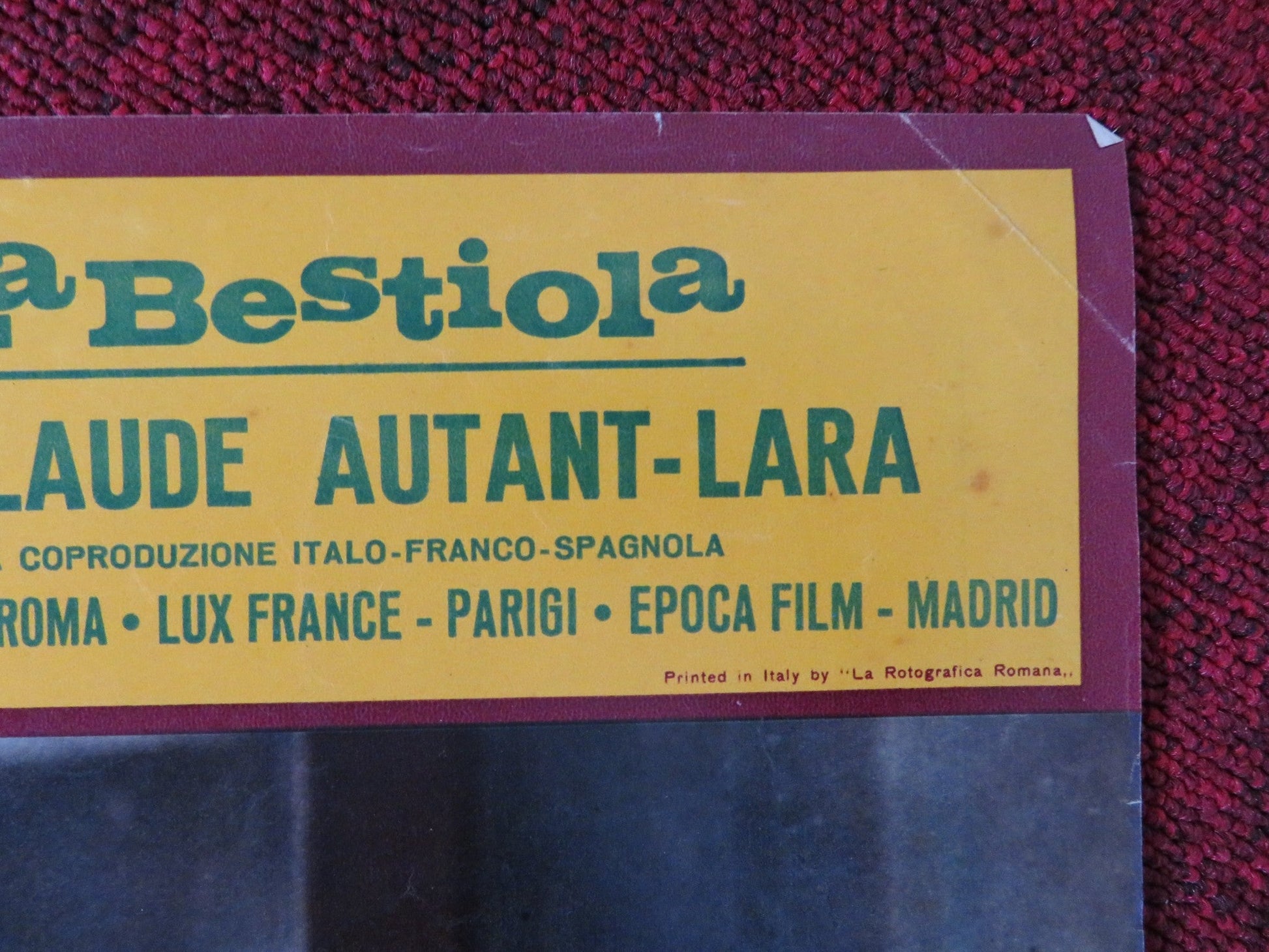 UMORISMO IN NERO - F ITALIAN FOTOBUSTA POSTER SYLVIE PIERRE BRASSEUR 1965 Rendezvous Cinema Movie posters