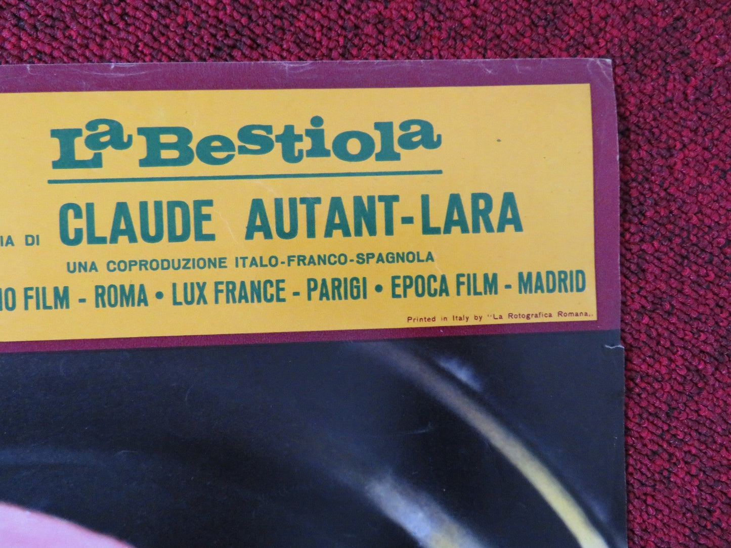 UMORISMO IN NERO - I ITALIAN FOTOBUSTA POSTER SYLVIE PIERRE BRASSEUR 1965 Rendezvous Cinema Movie posters