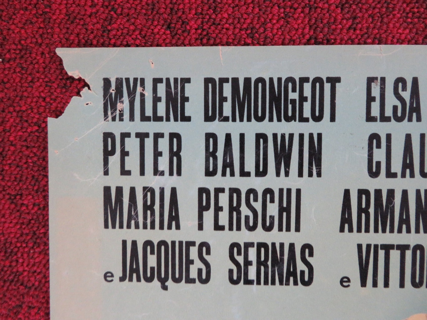 UN AMORE A ROMA - A ITALIAN FOTOBUSTA POSTER MYLENE DEMONGEOT MARTINELLI 1960 Rendezvous Cinema Movie posters