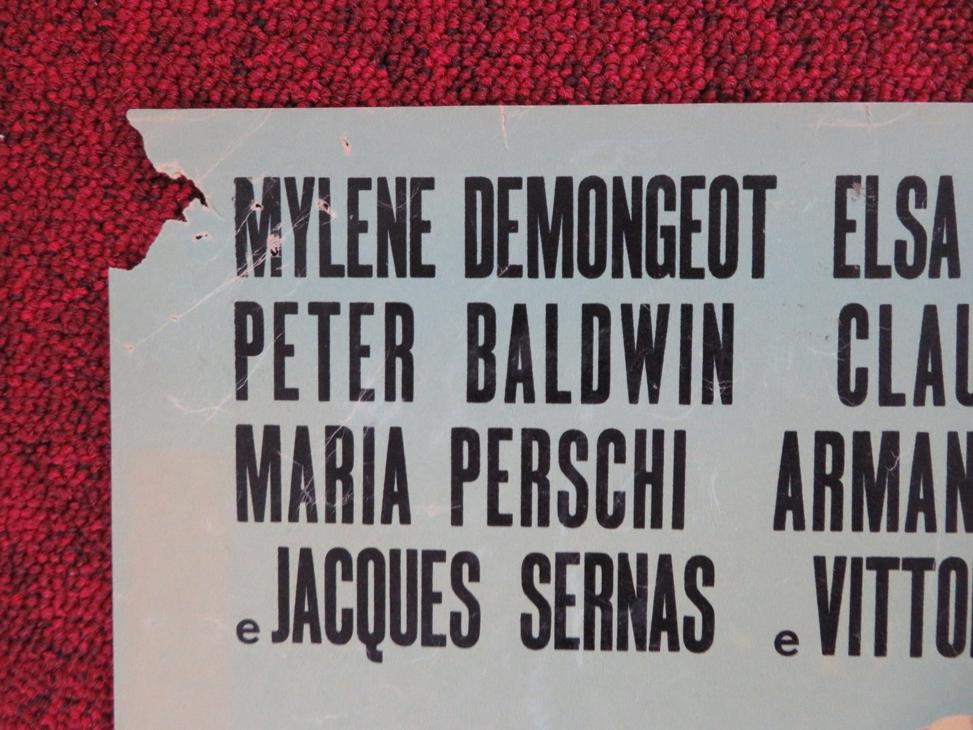 UN AMORE A ROMA - A ITALIAN FOTOBUSTA POSTER MYLENE DEMONGEOT MARTINELLI 1960 Rendezvous Cinema Movie posters