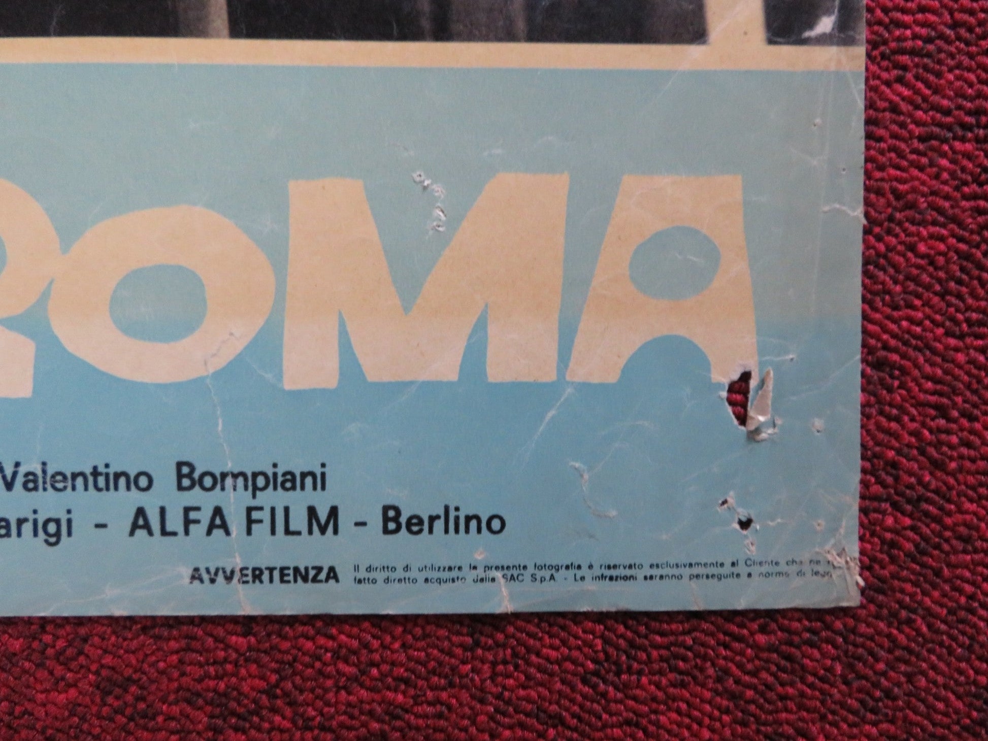 UN AMORE A ROMA - A ITALIAN FOTOBUSTA POSTER MYLENE DEMONGEOT MARTINELLI 1960 Rendezvous Cinema Movie posters