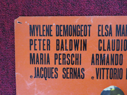 UN AMORE A ROMA - B ITALIAN FOTOBUSTA POSTER MYLENE DEMONGEOT MARTINELLI 1960 Rendezvous Cinema Movie posters