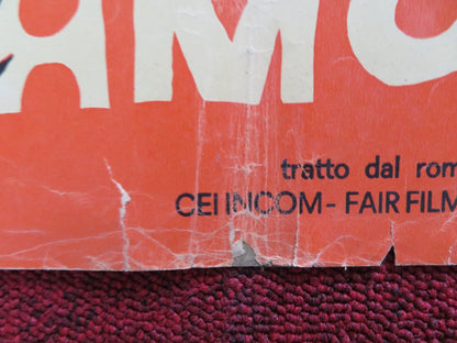 UN AMORE A ROMA - B ITALIAN FOTOBUSTA POSTER MYLENE DEMONGEOT MARTINELLI 1960 Rendezvous Cinema Movie posters