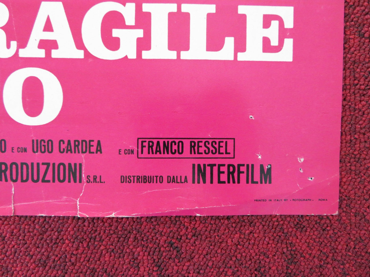 UN AMORE COSI' FRAGILE, COSI' VIOLENTO ITALIAN FOTOBUSTA POSTER PITAGORA 1973 Rendezvous Cinema Movie posters