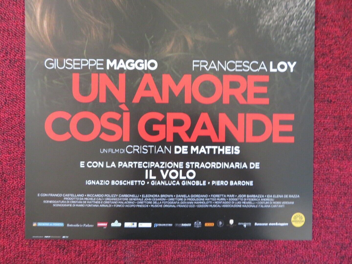 UN AMORE COSI GRANDE ITALIAN LOCANDINA (26.5"x12.5") POSTER GIUSEPPE MAGGIO '18 Rendezvous Cinema Movie posters
