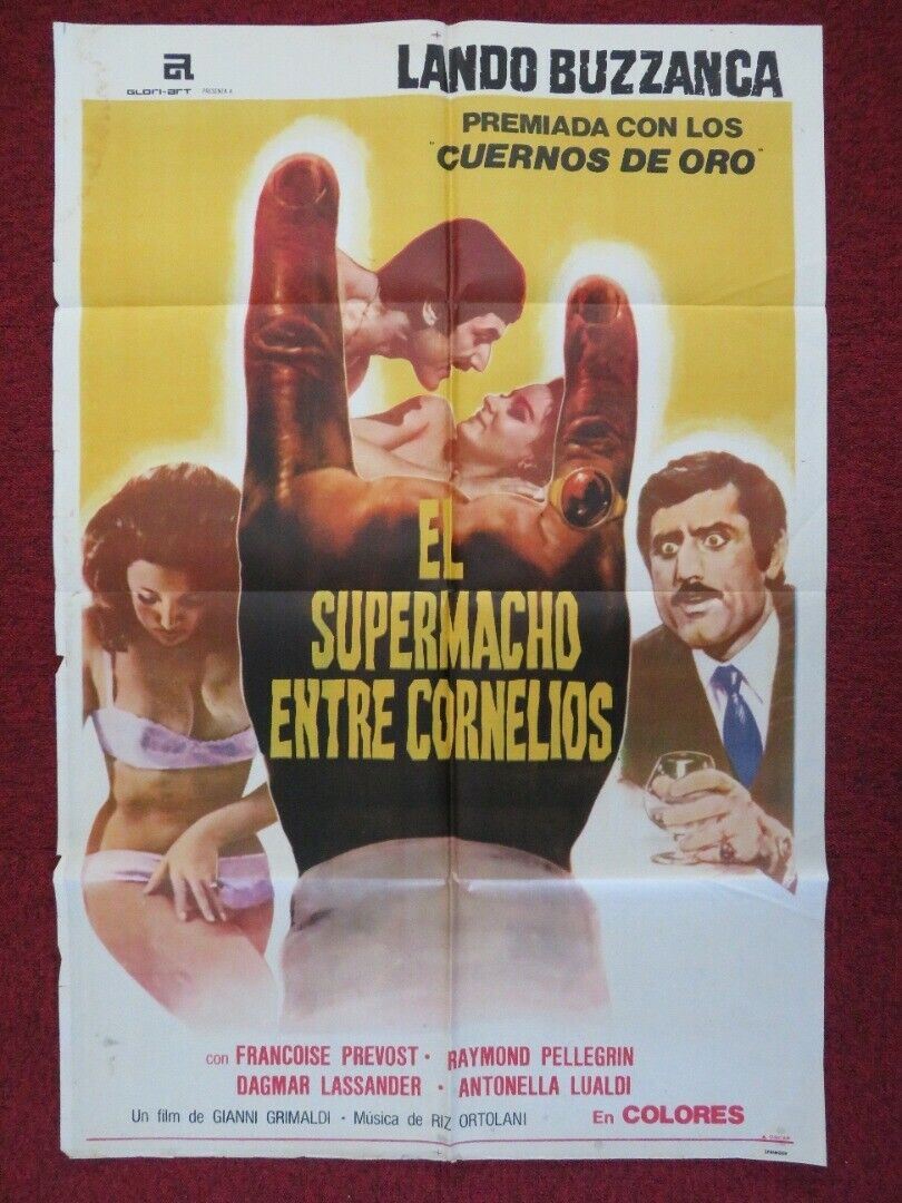 UN CASO DI COSCIENZA FOLDED ARGENTINA ONE SHEET POSTER LANDO BUZZANCA 1970 Movie posters