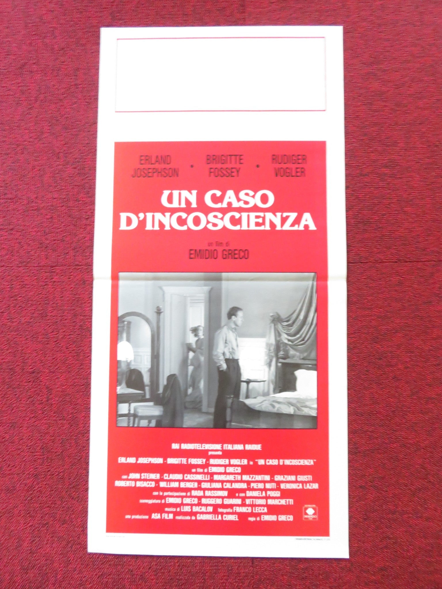 UN CASO D'INCOSCIENZA ITALIAN LOCANDINA POSTER ERLAND JOSEPHSON B. FOSSEY 1988 Rendezvous Cinema Movie posters