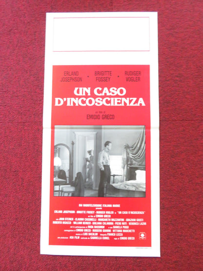 UN CASO D'INCOSCIENZA ITALIAN LOCANDINA POSTER ERLAND JOSEPHSON B. FOSSEY 1988 Rendezvous Cinema Movie posters