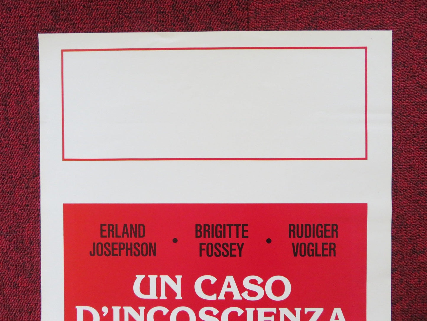 UN CASO D'INCOSCIENZA ITALIAN LOCANDINA POSTER ERLAND JOSEPHSON B. FOSSEY 1988 Rendezvous Cinema Movie posters