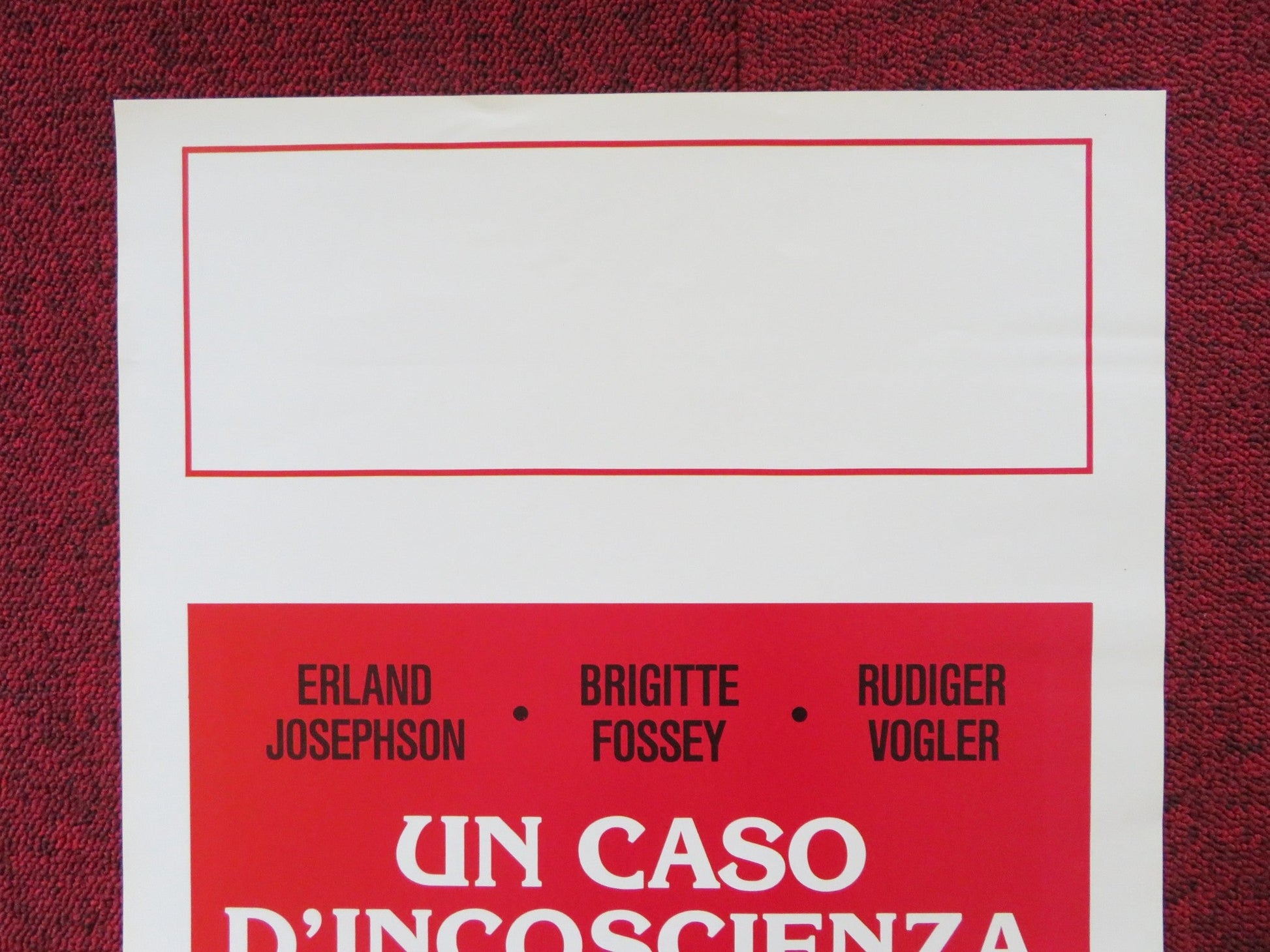 UN CASO D'INCOSCIENZA ITALIAN LOCANDINA POSTER ERLAND JOSEPHSON B. FOSSEY 1988 Rendezvous Cinema Movie posters