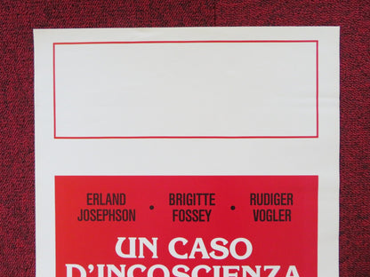 UN CASO D'INCOSCIENZA ITALIAN LOCANDINA POSTER ERLAND JOSEPHSON B. FOSSEY 1988 Rendezvous Cinema Movie posters