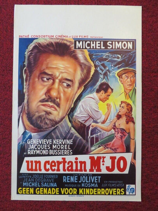 UN CERTAIN MR. JO / A CERTAIN MR JO BELGIUM (22"x14.5") POSTER M SIMON 1958 Movie posters