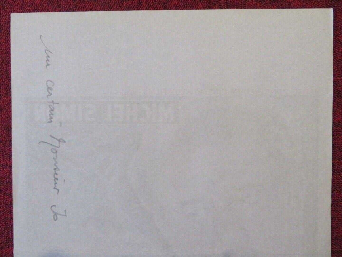 UN CERTAIN MR. JO / A CERTAIN MR JO BELGIUM (22"x14.5") POSTER M SIMON 1958 Movie posters