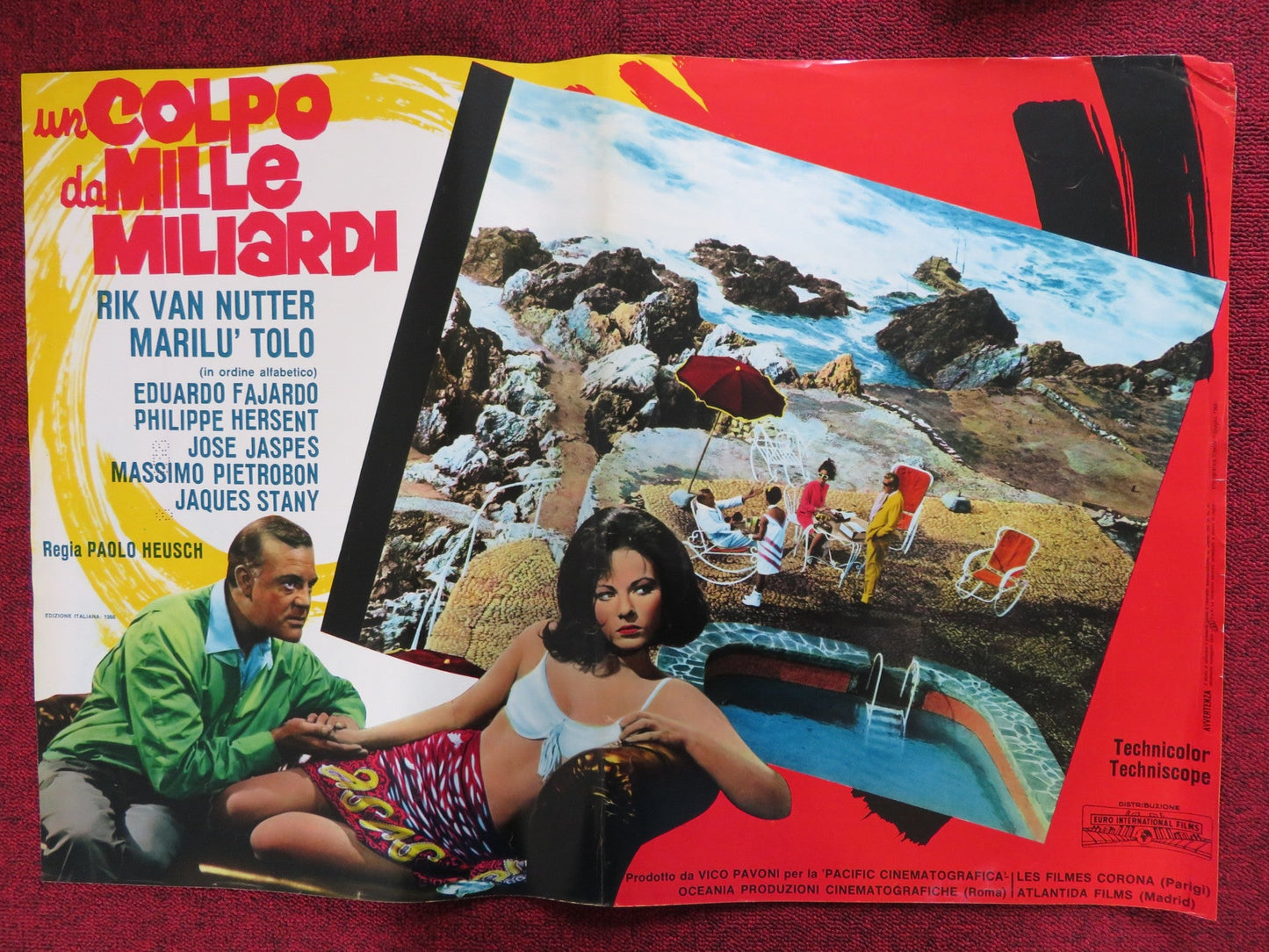 UN COLPO DA MILLE MILIARDI ITALIAN FOTOBUSTA POSTER RIK VAN NUTTER 1966 Rendezvous Cinema Movie posters