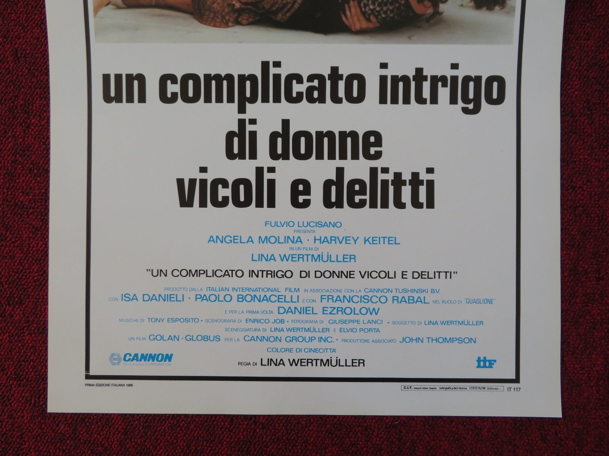 UN COMPLICATO INTRIGO DI DONNE VICOLI E DELITTI ITALIAN LOCANDINA POSTER 1986 Rendezvous Cinema Movie posters