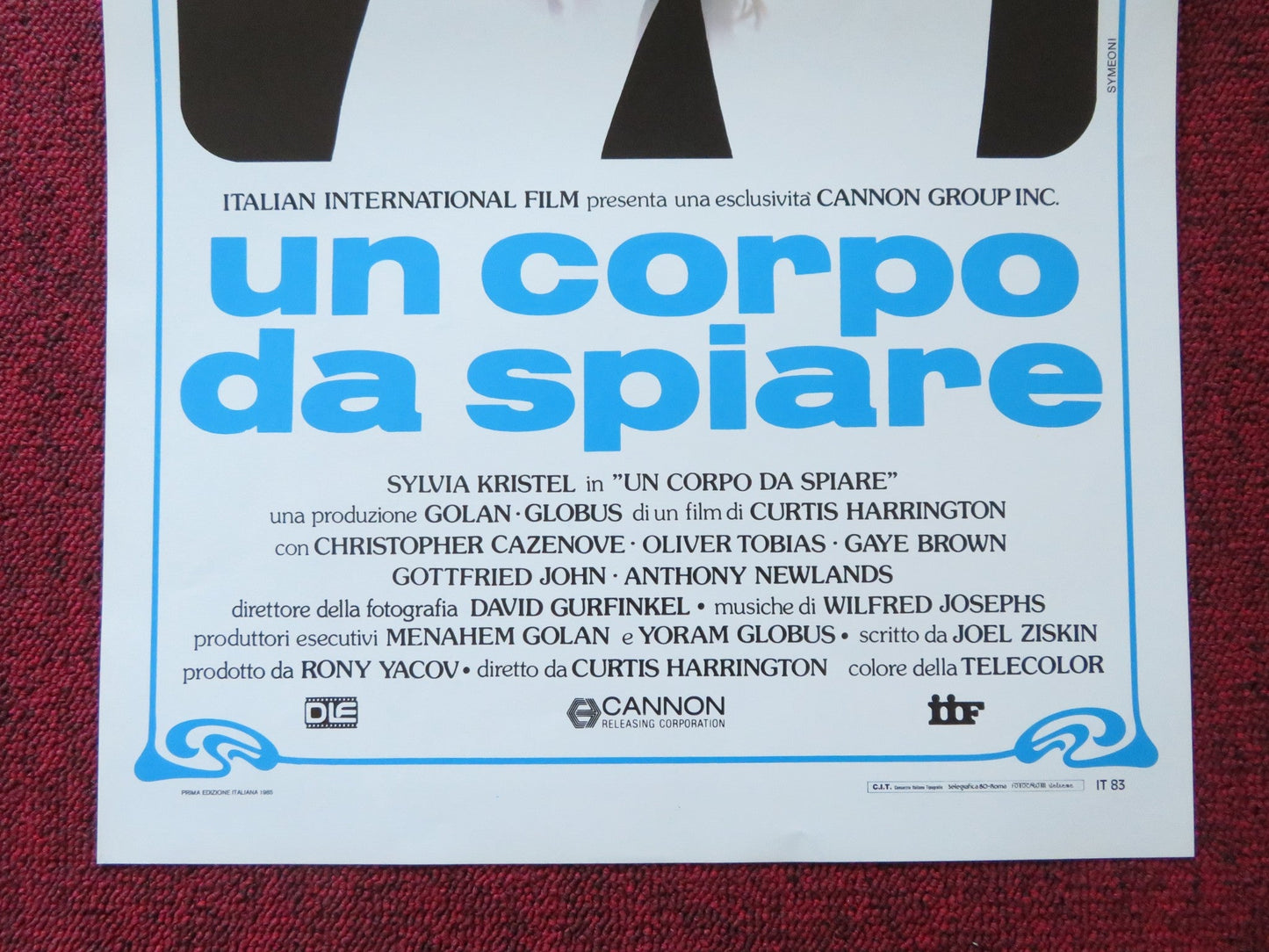 UN CORPO DA SPIARE ITALIAN LOCANDINA POSTER CANNON SYLVIA KRISTEL 1985 Rendezvous Cinema Movie posters