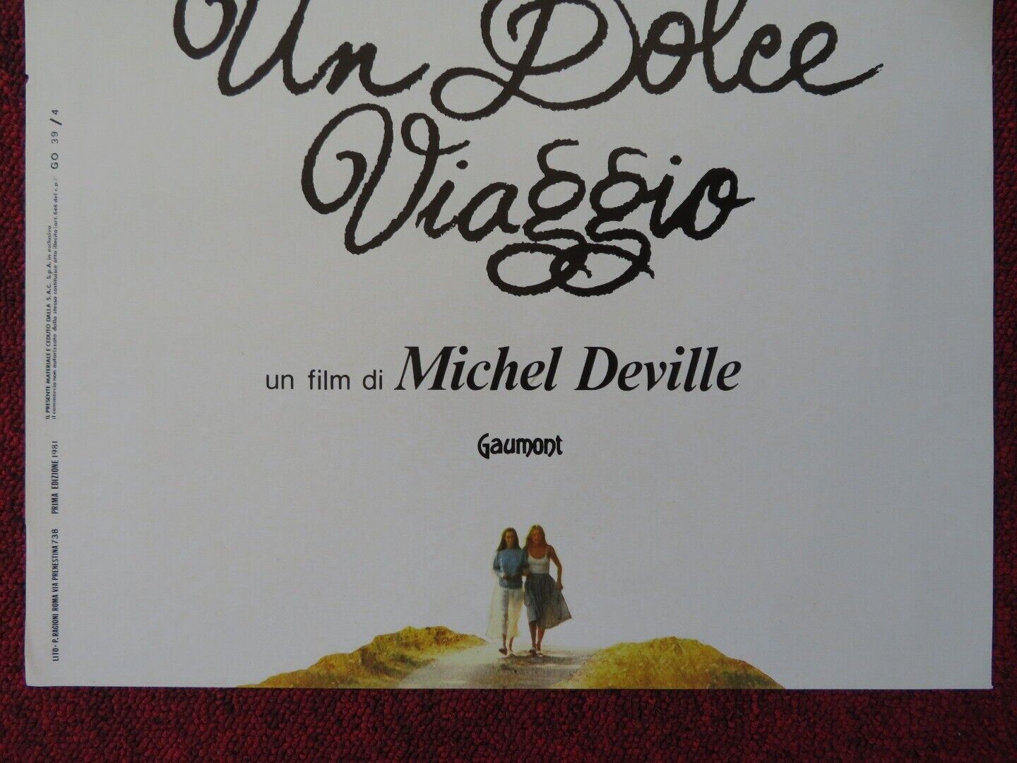 UN DOLCE VIAGGIO ITALIAN LOCANDINA (27.5"x12.5") POSTER DOMINIQUE SANDA 1981 Movie posters