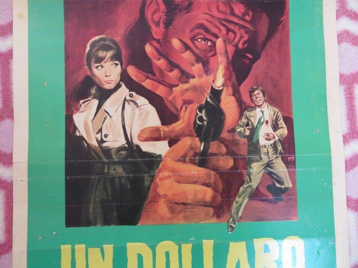 UN DOLLARO PER 7 VIGLIACCHI ITALIAN LOCANDINA (27.5" x 13") POSTER 1968 Movie posters