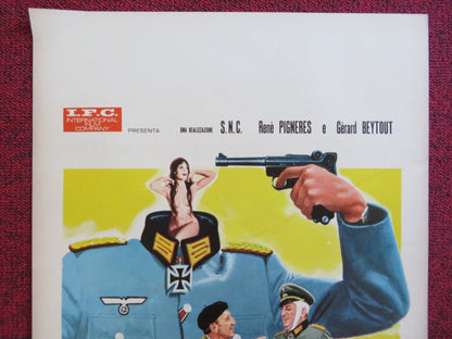 UN ELMETTO PIENO DI... FIFA / ATLANTIC WALL ITALIAN LOCANDINA POSTER 1970 Rendezvous Cinema Movie posters