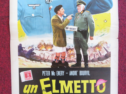 UN ELMETTO PIENO DI... FIFA / ATLANTIC WALL ITALIAN LOCANDINA POSTER 1970 Rendezvous Cinema Movie posters