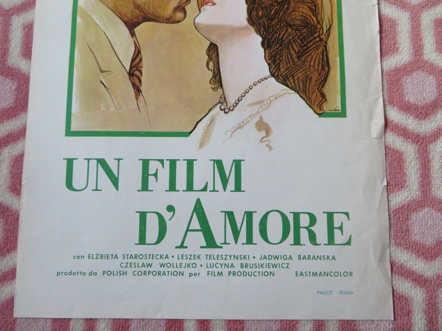 UN FILM D'AMORE / The Leper ITALIAN LOCANDINA (27.5"x13") POSTER 1982 Movie posters
