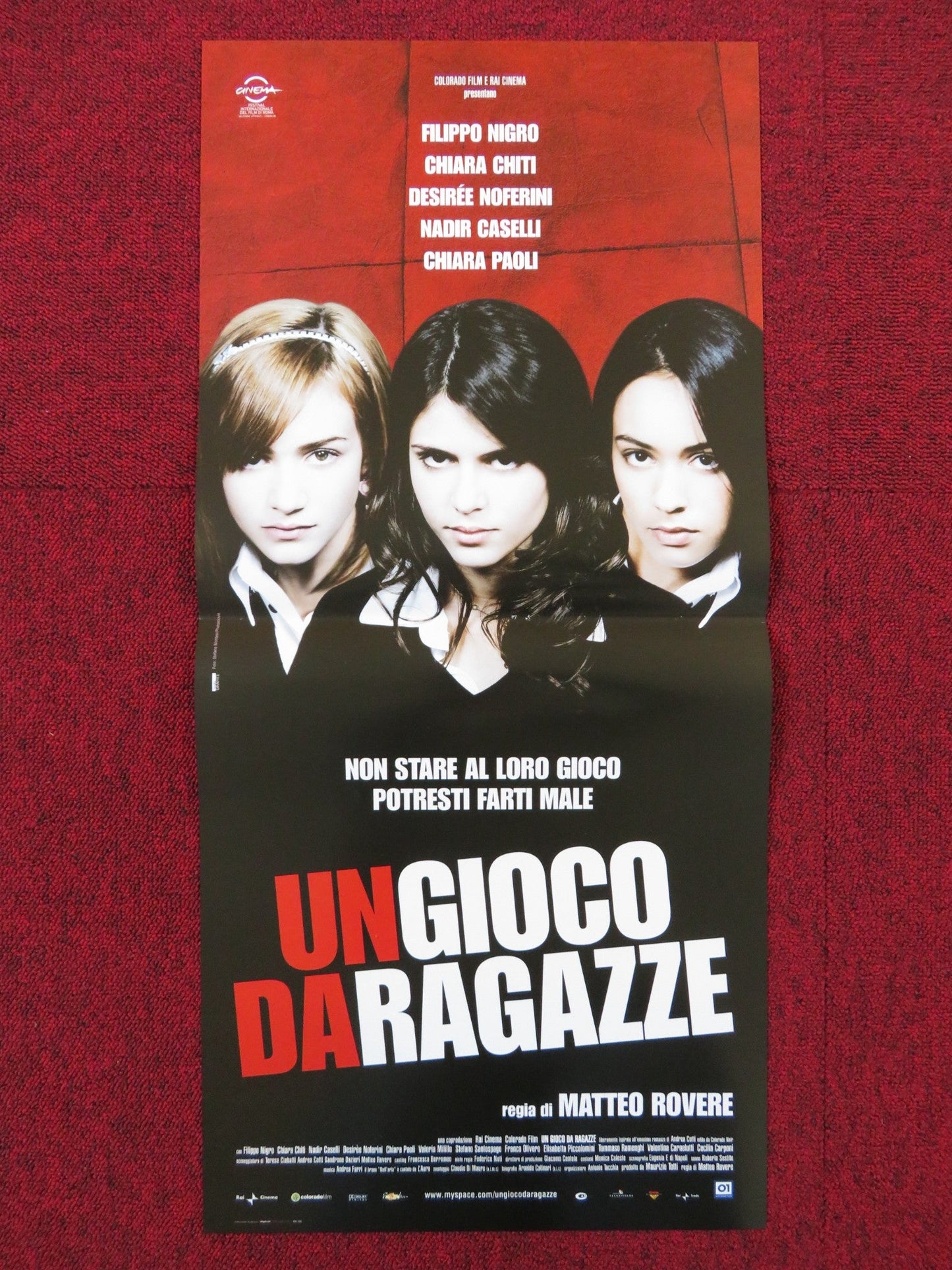 UN GIOCO DA RAGAZZE ITALIAN LOCANDINA POSTER FILIPPO NIGRO CHIARA CHITI 2008 Rendezvous Cinema Movie posters