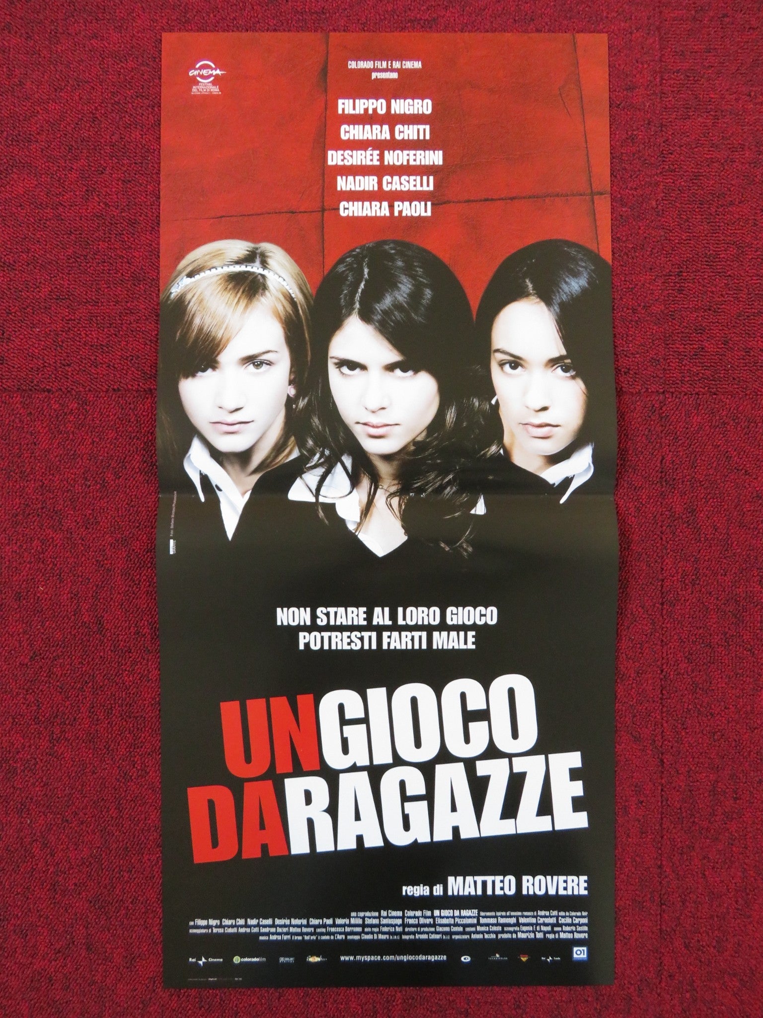 UN GIOCO DA RAGAZZE ITALIAN LOCANDINA POSTER FILIPPO NIGRO CHIARA CHITI 2008 Rendezvous Cinema Movie posters
