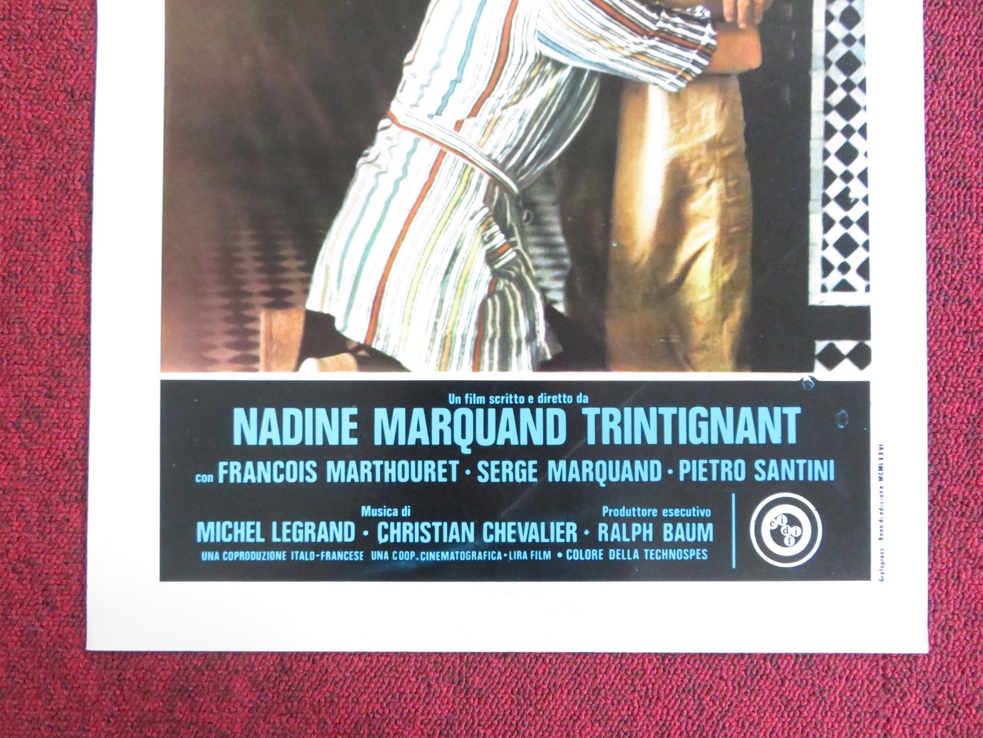 UN GIORNO E UNA NOTTE ITALIAN LOCANDINA POSTER JEAN - LOUIS TRINTIGNANT 1976 Rendezvous Cinema Movie posters