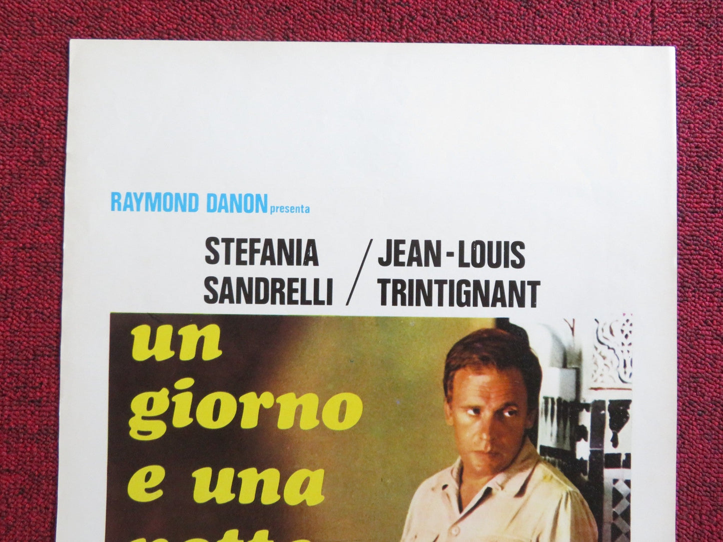 UN GIORNO E UNA NOTTE ITALIAN LOCANDINA POSTER JEAN - LOUIS TRINTIGNANT 1976 Rendezvous Cinema Movie posters