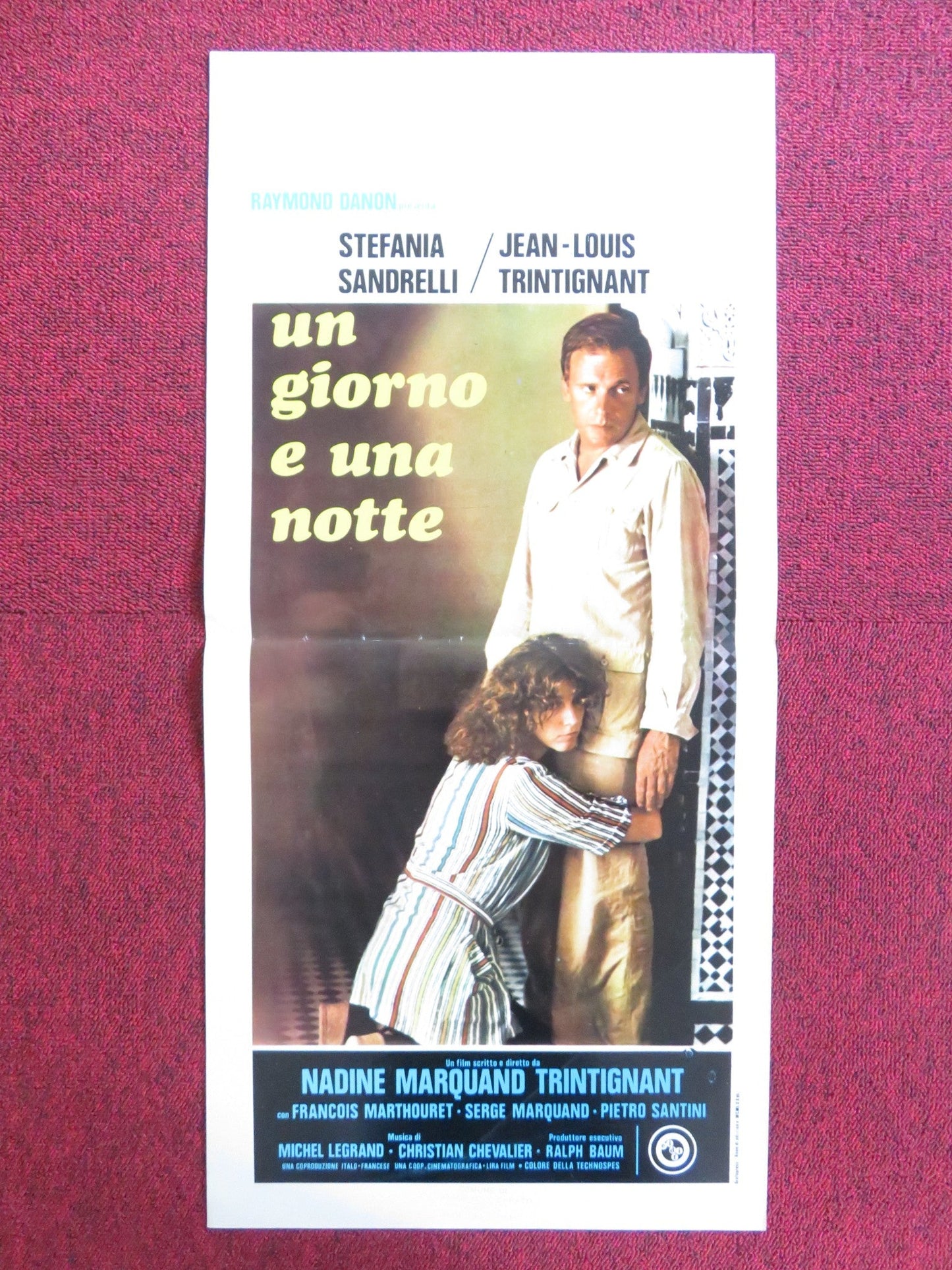 UN GIORNO E UNA NOTTE ITALIAN LOCANDINA POSTER JEAN - LOUIS TRINTIGNANT 1976 Rendezvous Cinema Movie posters