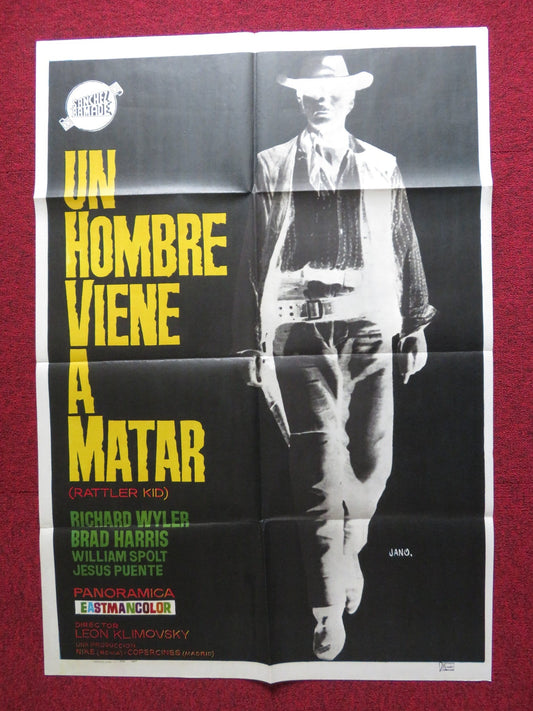 UN HOMBRE VIENE A MATAR ARGENTINIAN POSTER RICHARD STAPLEY BRAD HARRIS 1967 Rendezvous Cinema Movie posters