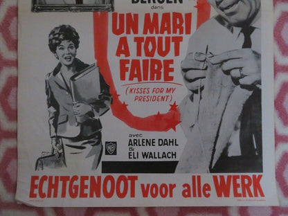 UN MARI A TOUT FAIRE/ KISSES FOR MY PRESIDENT BELGIUM (21.5"x 14") POSTER 1964 Movie posters