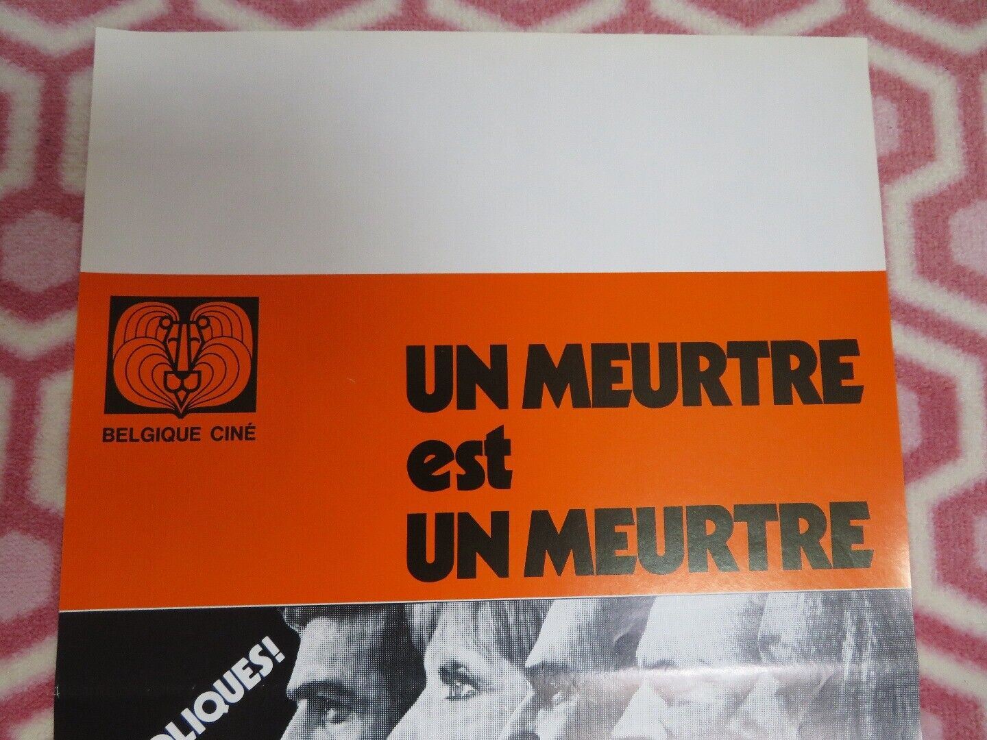UN MEURTE EST UN MEURTRE/ Murder Is a Murder BELGIUM (21"x 13.5) POSTER 1972 Movie posters