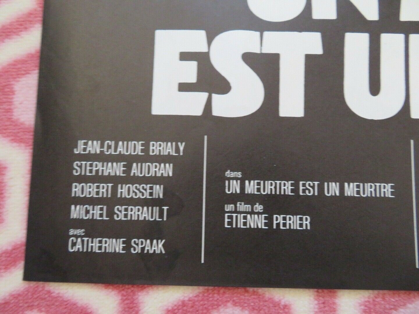 UN MEURTRE EST UN MEURTRE / Murder Is a Murder FRENCH MOYENNE POSTER 1972 Movie posters