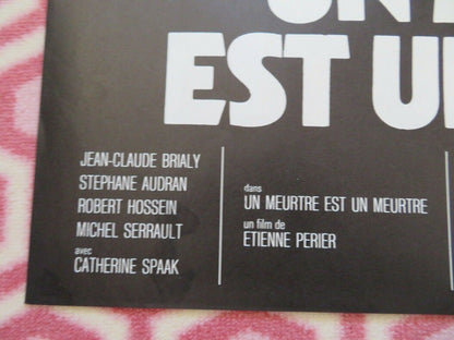 UN MEURTRE EST UN MEURTRE / Murder Is a Murder FRENCH MOYENNE POSTER 1972 Movie posters