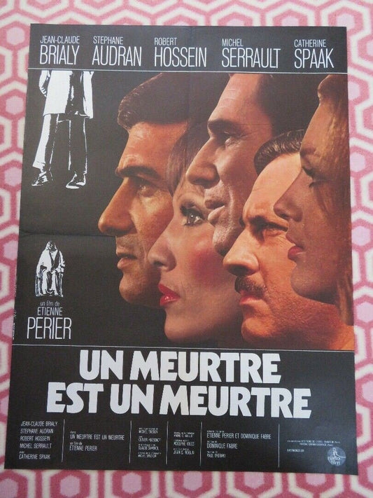UN MEURTRE EST UN MEURTRE / Murder Is a Murder FRENCH MOYENNE POSTER 1972 Movie posters