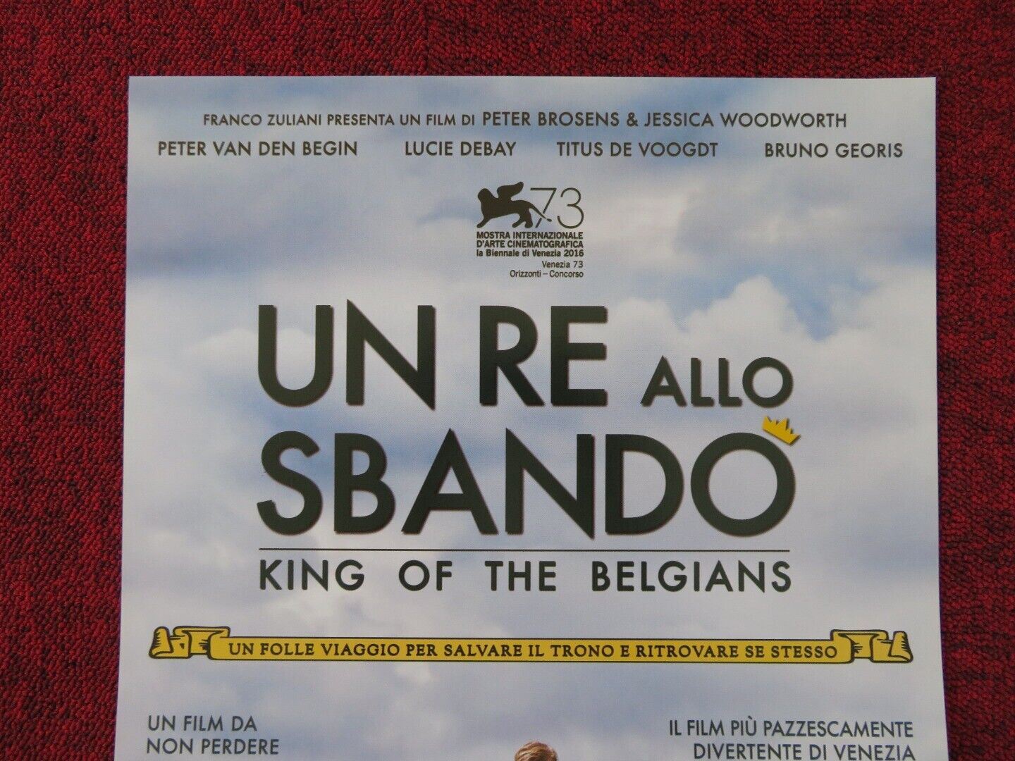 UN RE ALLO SBANDO ITALIAN LOCANDINA (26.5"x12.5") POSTER PETER VAN DEN 2016 Rendezvous Cinema Movie posters