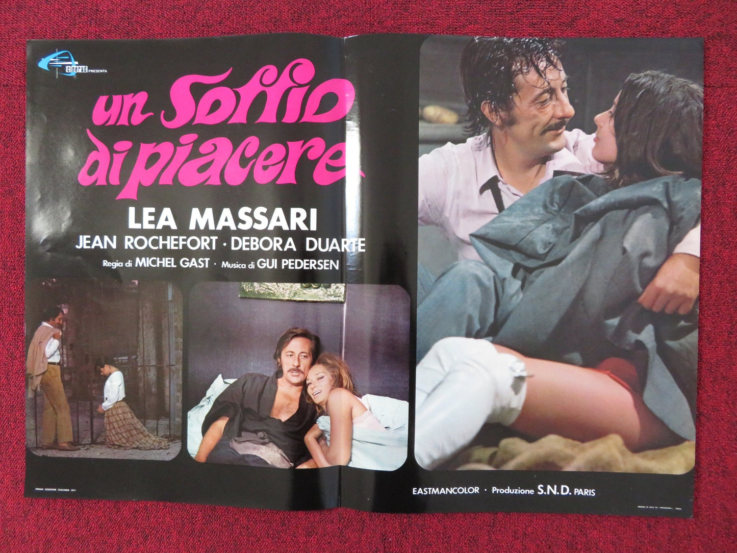UN SOFFIO DI PIACERE - B ITALIAN FOTOBUSTA POSTER LEA MASSARI ROCHEFORT 1970 Rendezvous Cinema Movie posters
