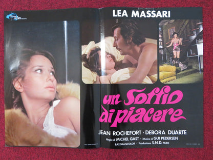 UN SOFFIO DI PIACERE - C ITALIAN FOTOBUSTA POSTER LEA MASSARI ROCHEFORT 1970 Rendezvous Cinema Movie posters
