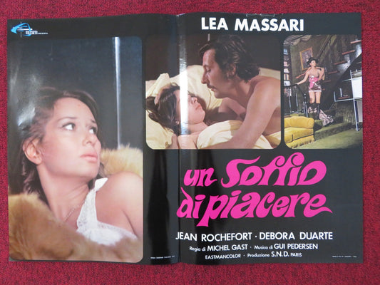 UN SOFFIO DI PIACERE - C ITALIAN FOTOBUSTA POSTER LEA MASSARI ROCHEFORT 1970 Rendezvous Cinema Movie posters