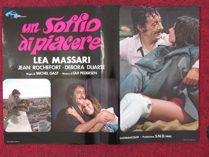 UN SOFFIO DI PIACERE - D ITALIAN FOTOBUSTA POSTER LEA MASSARI ROCHEFORT 1970 Rendezvous Cinema Movie posters